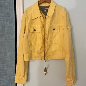 Tommy Hillfiger zip up yellow jacket
